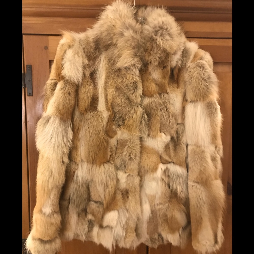 Real Fox Fur Multicolored Jacket(FIRM PRICE)